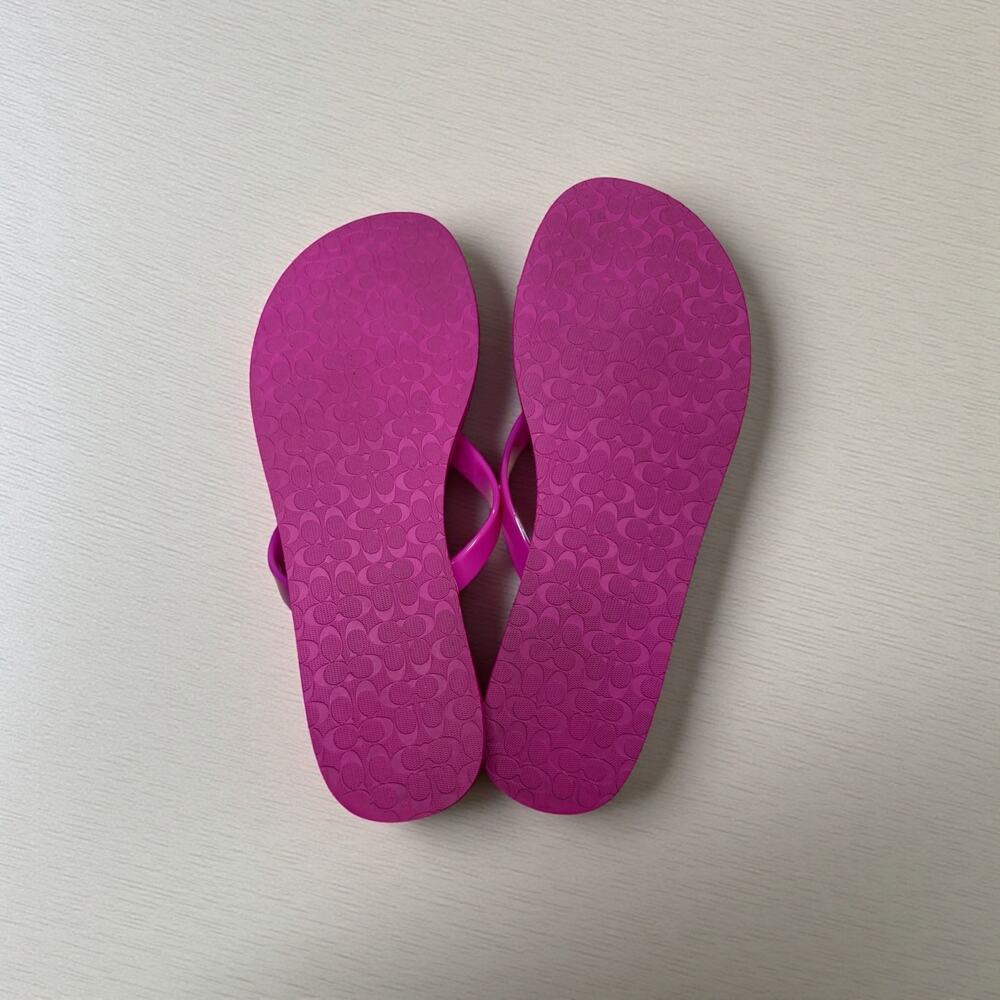 Y2K Coach Q1516 Camela Poppy Floral Thong Sandal Size 6B - Picture 7 of 13